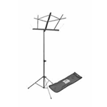 SM7122BB On-Stage Sheet Music Stand with Bag Collapsable, Black