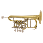 JP154 Trumpet John Packer Piccolo Bb/A  - lacquer 4 rotor w/case