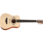 TS-BT Taylor Swift Baby Taylor (TSBT)
Sitka Spruce Top | Layered Sapele Back and Sides | Maple Neck | West African Crelicam Ebony Fretboard | No Electronics | Non-cutaway | Gig Bag Case
