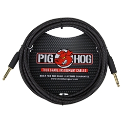PCH10BK Cable Instrument Pig Hog  10' Vintage Series Woven Cover
